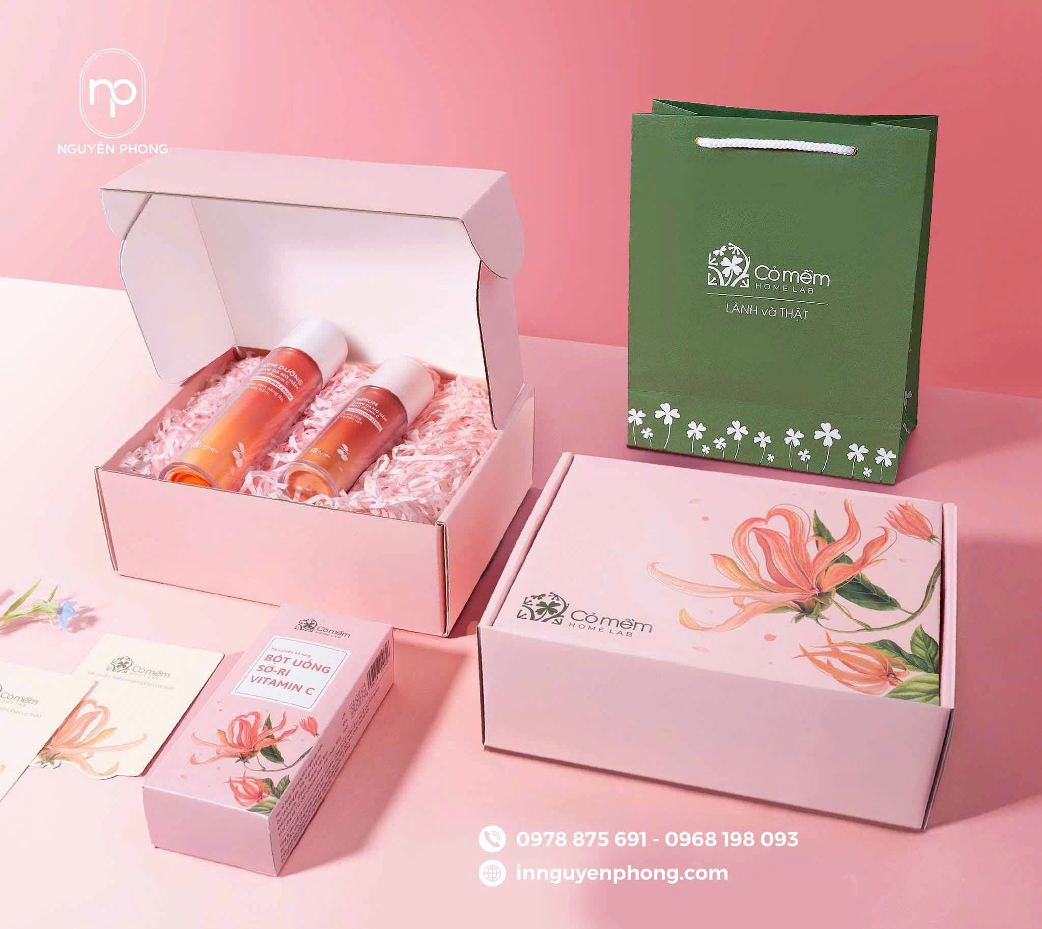 Thiết kế hộp mỹ phẩm dạng gifbox
